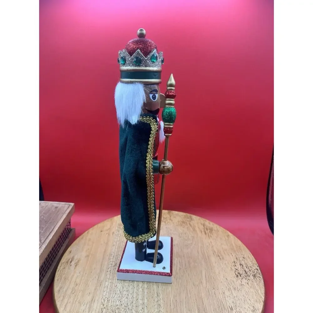 2020 Red Glitter King Guard Nutcracker Gold Wooden Christmas Holiday Cape 14